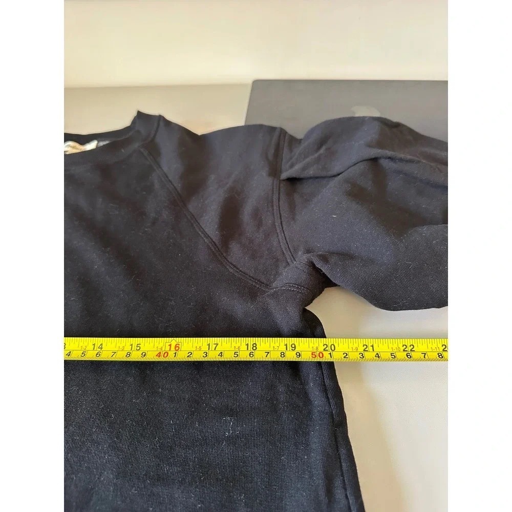 NWT Madewell Puff Short Sleeve Sweatshirt in True Black | Size Small - Picture 10 of 12
